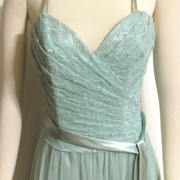 NEW Womens Ladies ALLURE BRIDALS Seafoam Long Formal Part Dress 12 Orig $142 - Picture 2 of 6